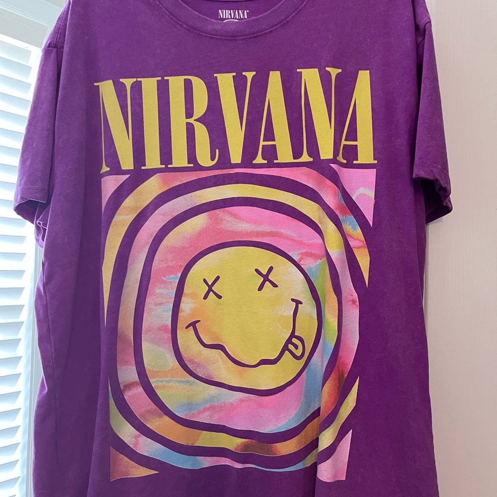 Nirvana Women’s Purple Graphic T-Shirt